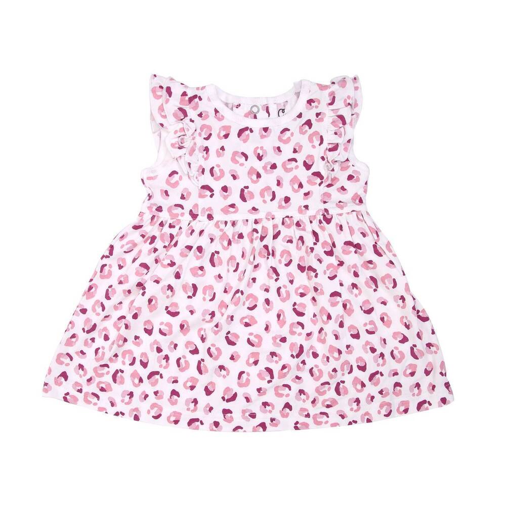 NEW COCCOLI kid's leopard ruffle dress in pink